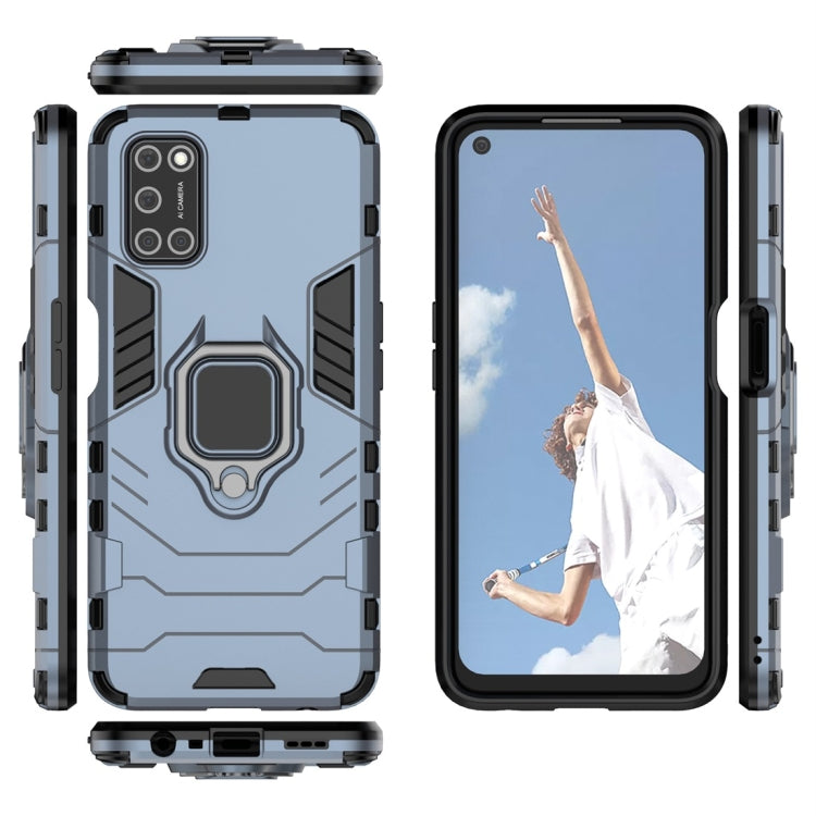 For OPPO A52 PC + TPU Shockproof Protective Case with Magnetic Ring Holder