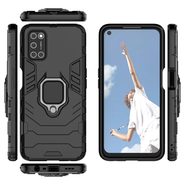 For OPPO A52 PC + TPU Shockproof Protective Case with Magnetic Ring Holder