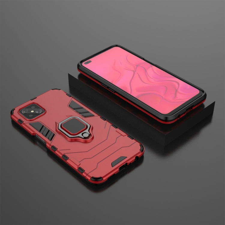 For OPPO A92s PC + TPU Shockproof Protective Case with Magnetic Ring Holder