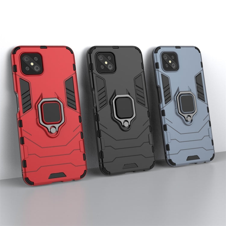 For OPPO A92s PC + TPU Shockproof Protective Case with Magnetic Ring Holder