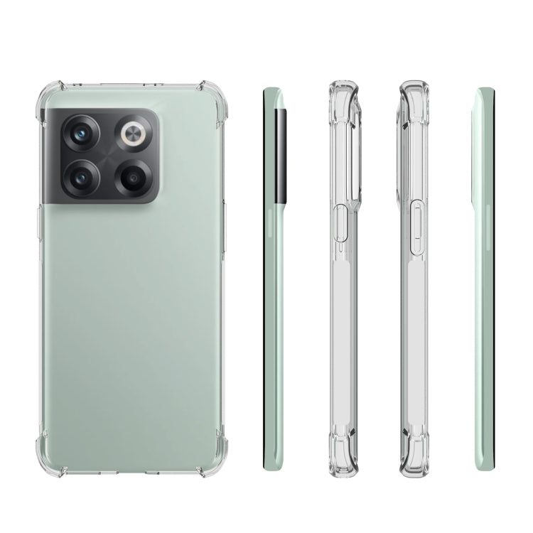 For OnePlus 10T 5G Shockproof Non-slip Thickening TPU Phone Case - Transparent
