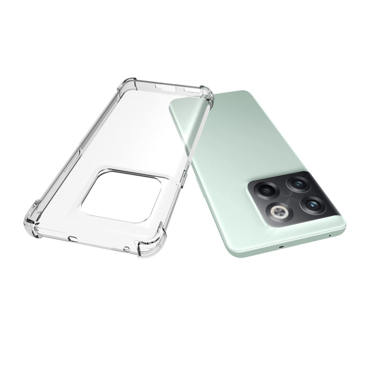 For OnePlus 10T 5G Shockproof Non-slip Thickening TPU Phone Case - Transparent