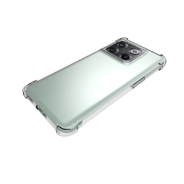 For OnePlus 10T 5G Shockproof Non-slip Thickening TPU Phone Case - Transparent
