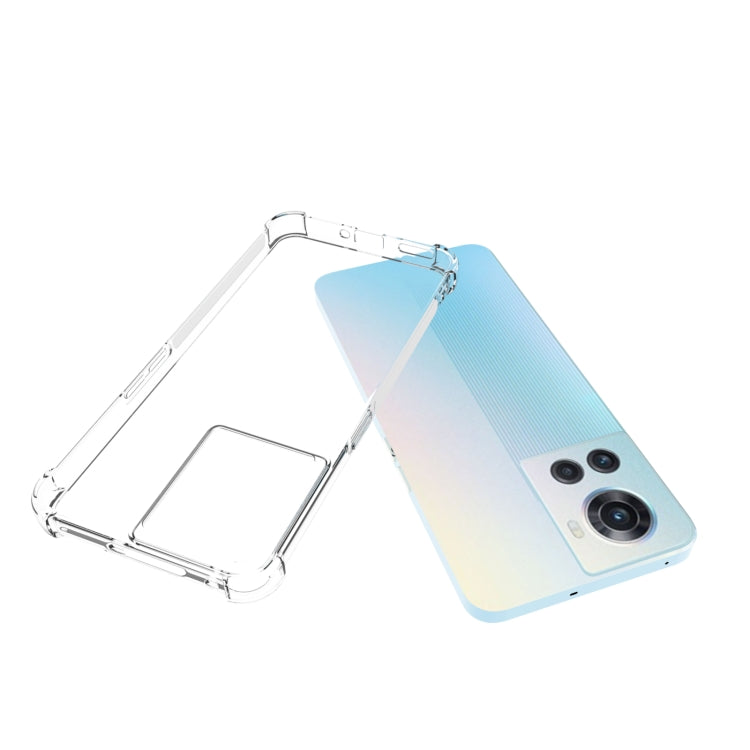 For OnePlus Ace Shockproof Non-slip Thickening TPU Phone Case - Transparent