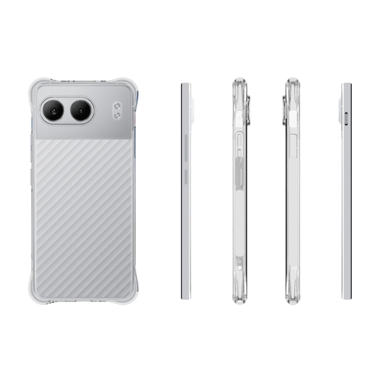 For OnePlus Nord 4 Shockproof Non-slip Thickening TPU Phone Case - Transparent