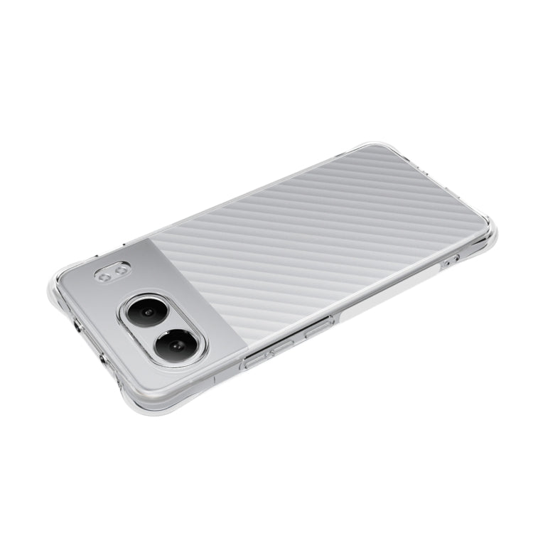 For OnePlus Nord 4 Shockproof Non-slip Thickening TPU Phone Case - Transparent
