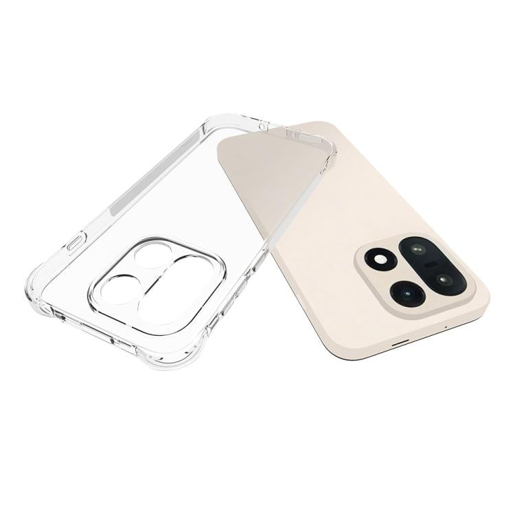 For OnePlus 15 Shockproof Non-slip Thickening TPU Phone Case - Transparent