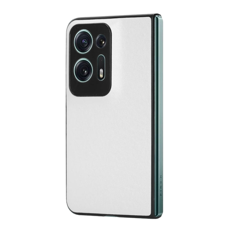 For OPPO Find N2 Plain Skin Litchi Texture Phone Case