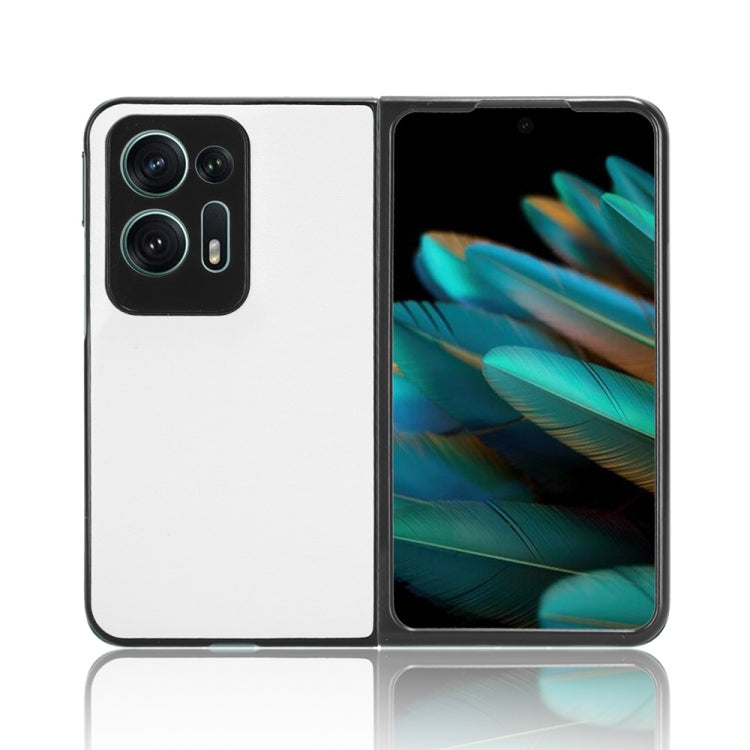 For OPPO Find N2 Plain Skin Litchi Texture Phone Case
