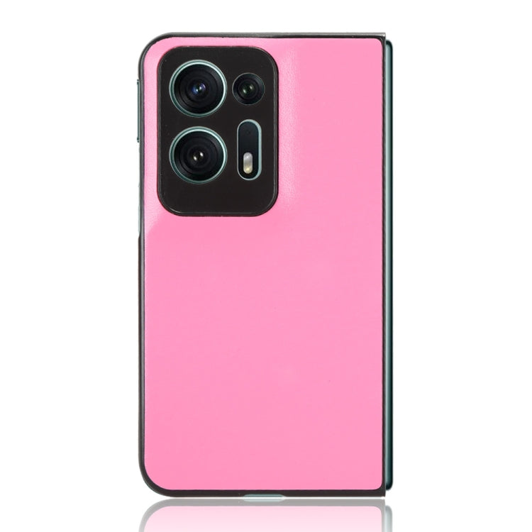 For OPPO Find N2 Plain Skin Litchi Texture Phone Case