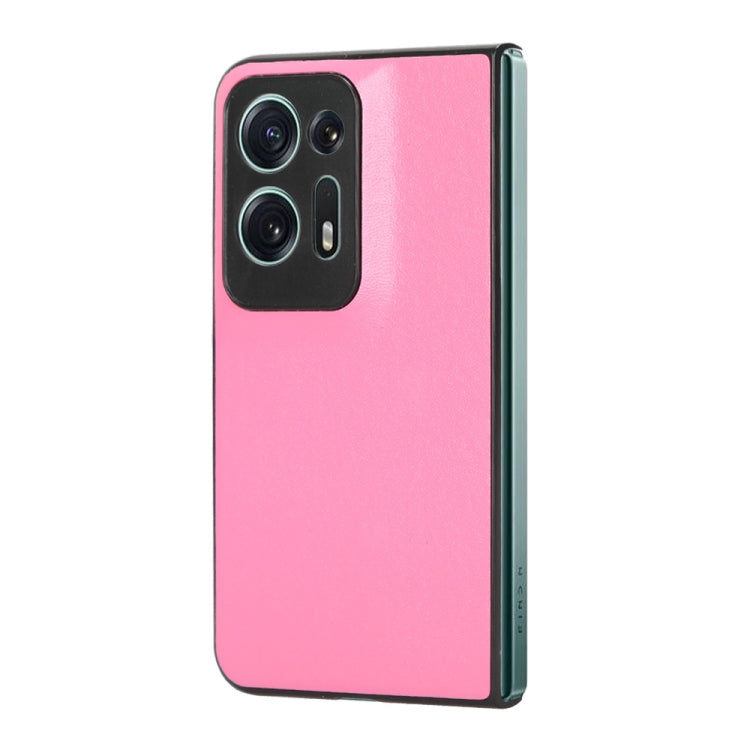 For OPPO Find N2 Plain Skin Litchi Texture Phone Case