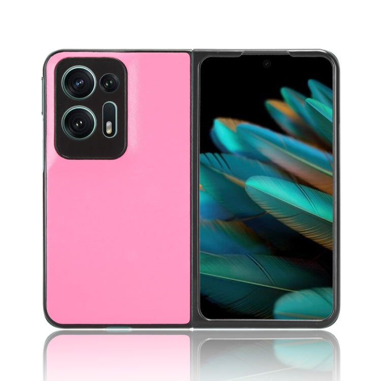 For OPPO Find N2 Plain Skin Litchi Texture Phone Case