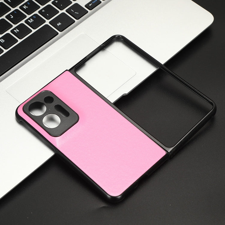 For OPPO Find N2 Plain Skin Litchi Texture Phone Case