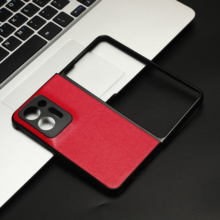 For OPPO Find N2 Plain Skin Litchi Texture Phone Case