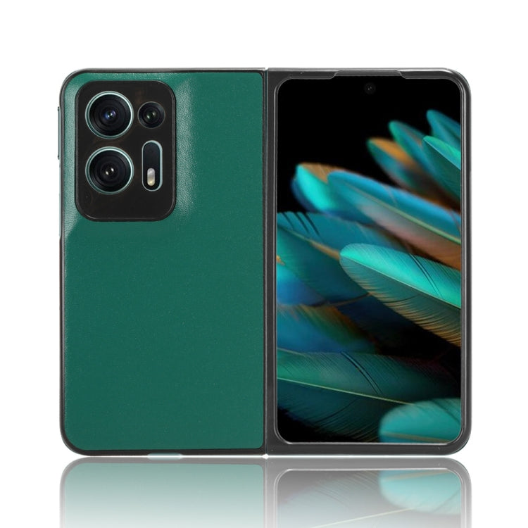 For OPPO Find N2 Plain Skin Litchi Texture Phone Case