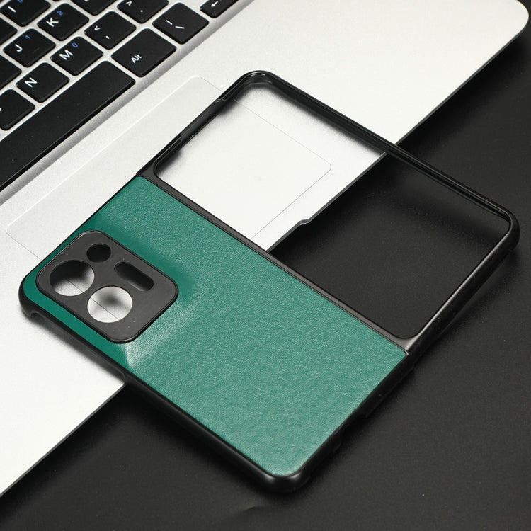 For OPPO Find N2 Plain Skin Litchi Texture Phone Case