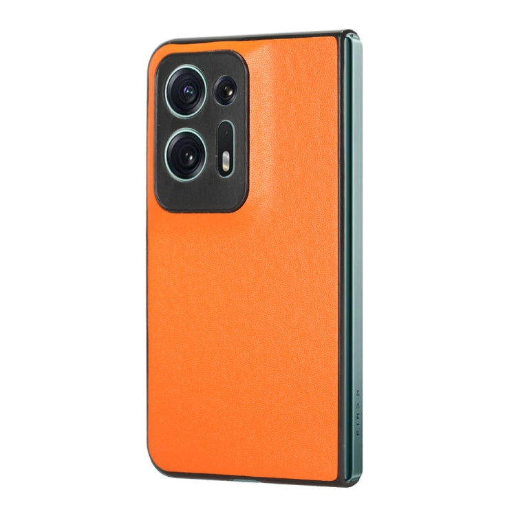 For OPPO Find N2 Plain Skin Litchi Texture Phone Case
