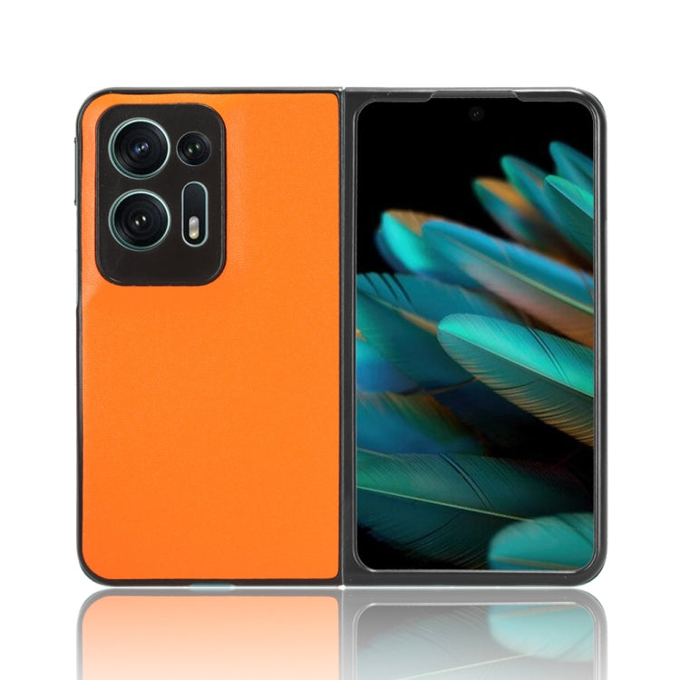 For OPPO Find N2 Plain Skin Litchi Texture Phone Case