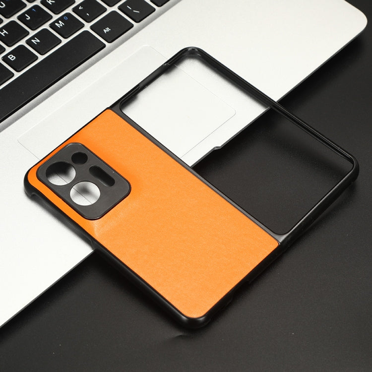 For OPPO Find N2 Plain Skin Litchi Texture Phone Case