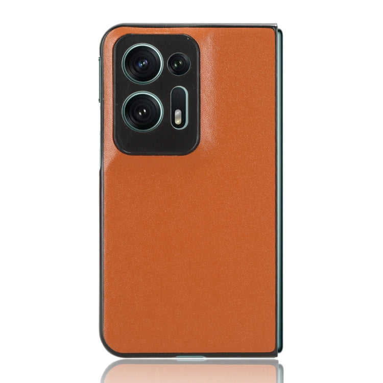 For OPPO Find N2 Plain Skin Litchi Texture Phone Case