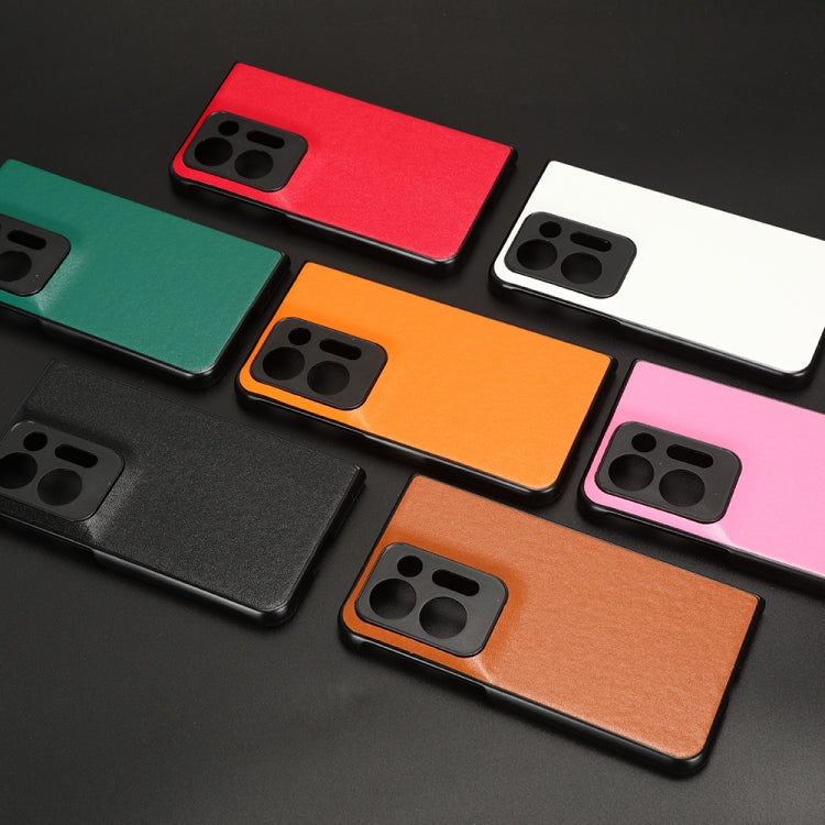 For OPPO Find N2 Plain Skin Litchi Texture Phone Case
