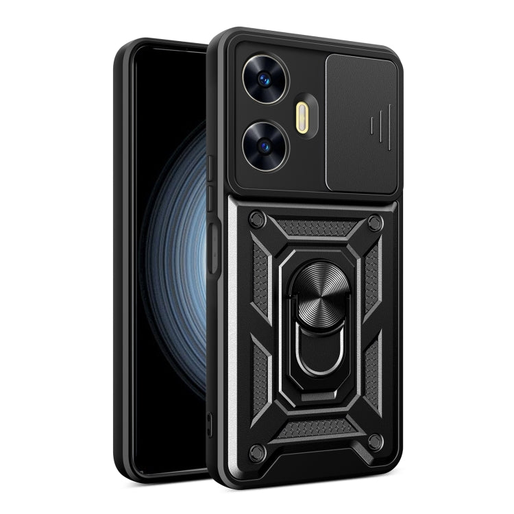 For Realme C55 4G Sliding Camera Cover Design TPU+PC Phone Case