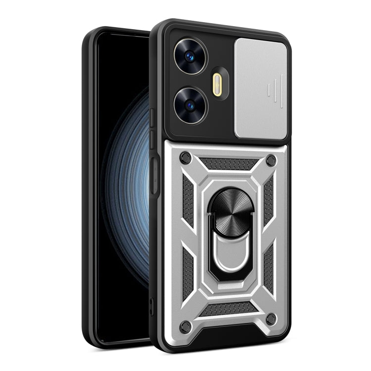 For Realme C55 4G Sliding Camera Cover Design TPU+PC Phone Case