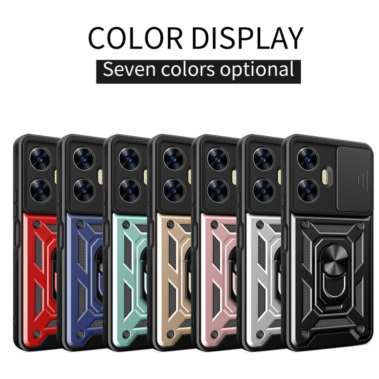 For Realme C55 4G Sliding Camera Cover Design TPU+PC Phone Case