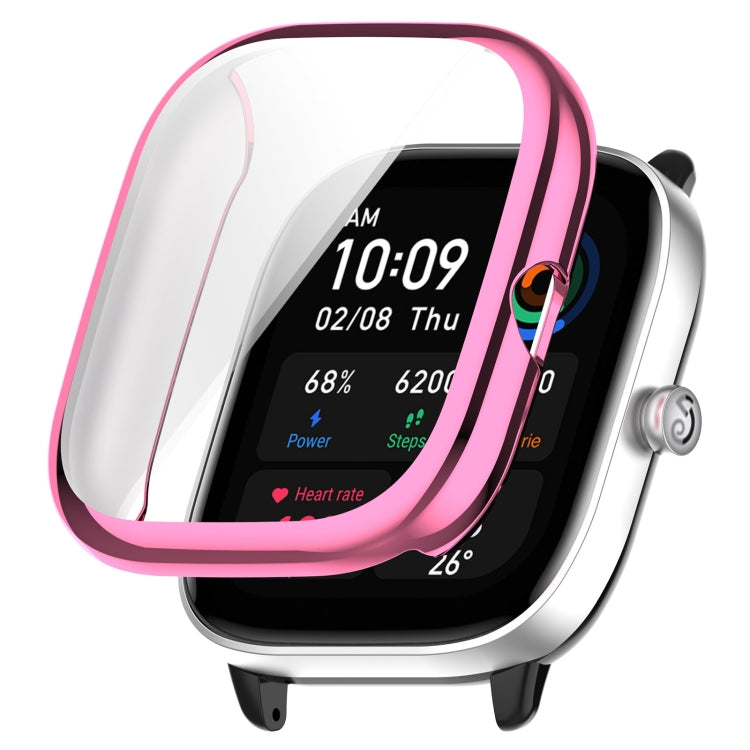For Amazfit GTS4 Mini Full Coverage TPU Electroplating Watch Protective Case