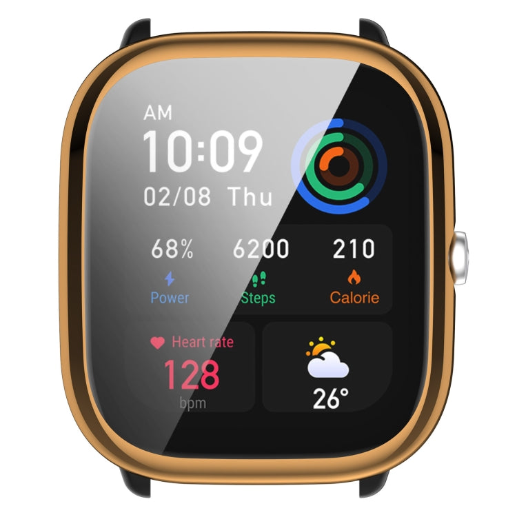 For Amazfit GTS4 Mini Full Coverage TPU Electroplating Watch Protective Case