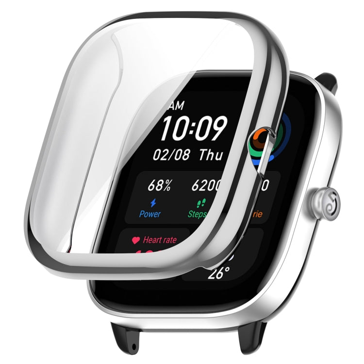 For Amazfit GTS4 Mini Full Coverage TPU Electroplating Watch Protective Case