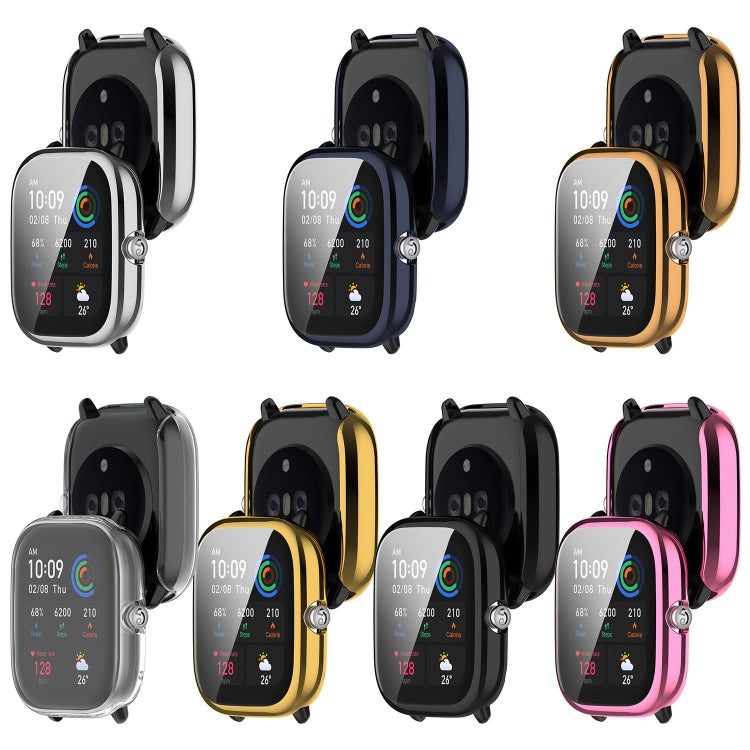 For Amazfit GTS4 Mini Full Coverage TPU Electroplating Watch Protective Case
