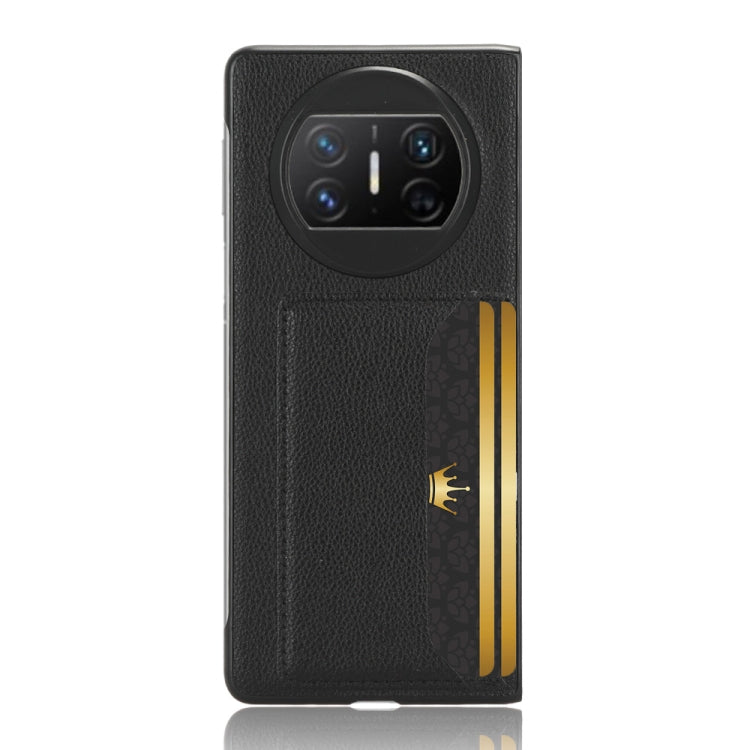 For Huawei Mate X3 Litchi Texture Card Slot Phone Case