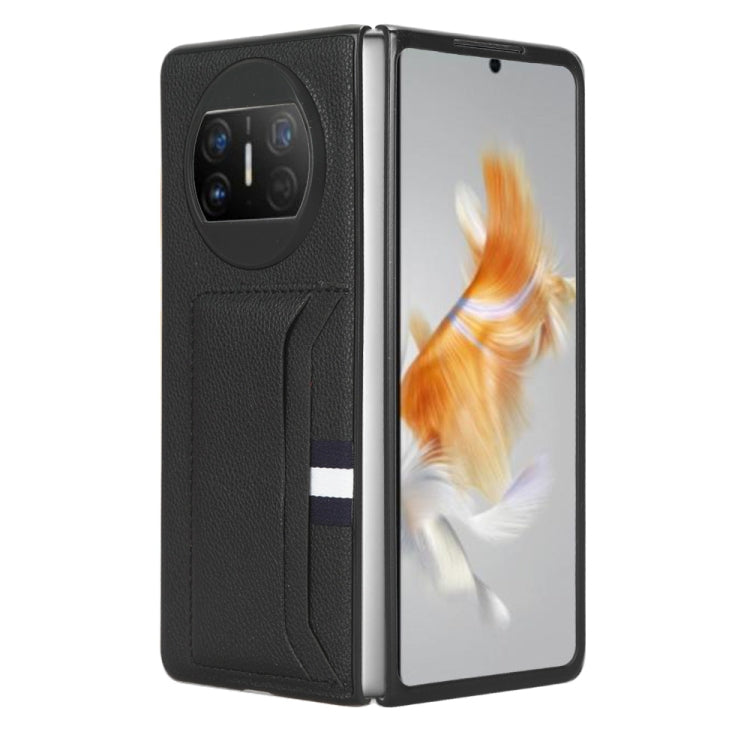 For Huawei Mate X3 Litchi Texture Card Slot Phone Case