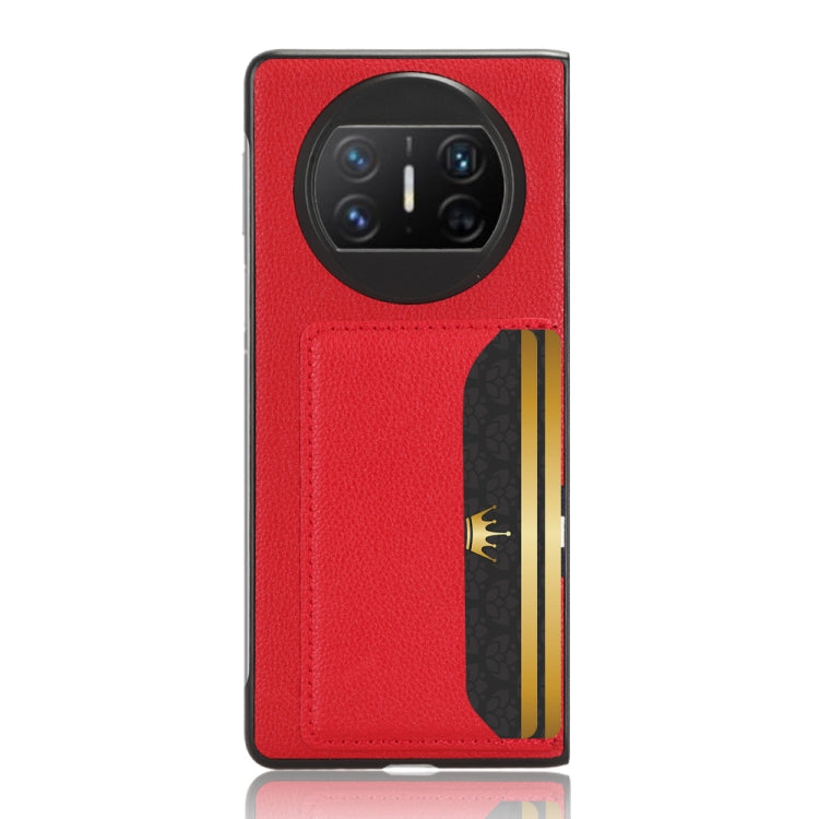 For Huawei Mate X3 Litchi Texture Card Slot Phone Case