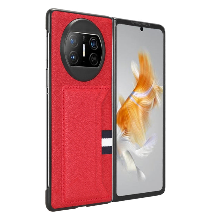 For Huawei Mate X3 Litchi Texture Card Slot Phone Case