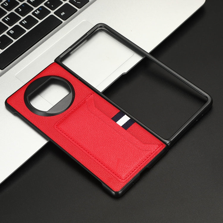 For Huawei Mate X3 Litchi Texture Card Slot Phone Case