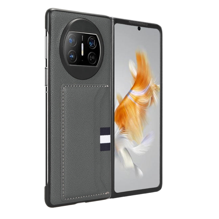For Huawei Mate X3 Litchi Texture Card Slot Phone Case