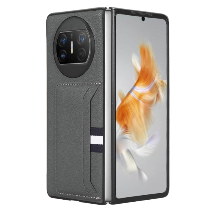 For Huawei Mate X3 Litchi Texture Card Slot Phone Case