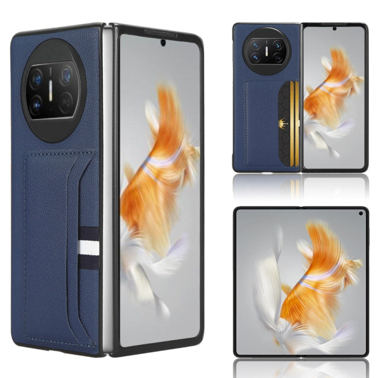 For Huawei Mate X3 Litchi Texture Card Slot Phone Case