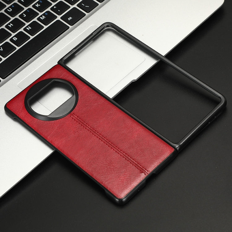 For Huawei Mate X3 Sewing Cow Pattern Skin PC + PU + TPU Phone Case