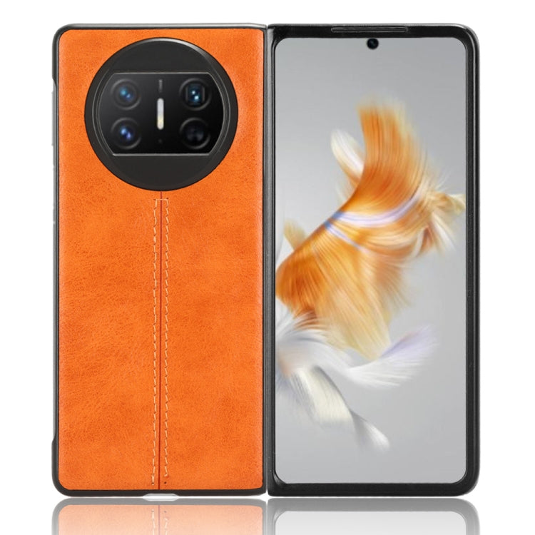 For Huawei Mate X3 Sewing Cow Pattern Skin PC + PU + TPU Phone Case