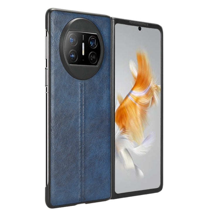 For Huawei Mate X3 Sewing Cow Pattern Skin PC + PU + TPU Phone Case