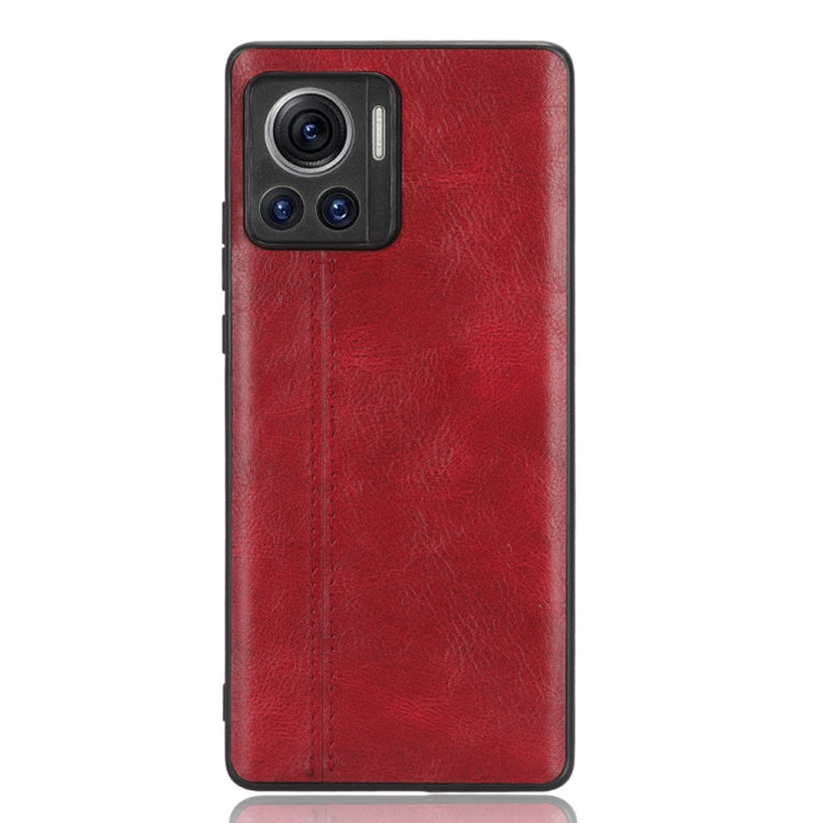 For Motorola Edge 30 Ultra / Moto X30 Pro Sewing Cow Pattern Skin PC + PU + TPU Phone Case