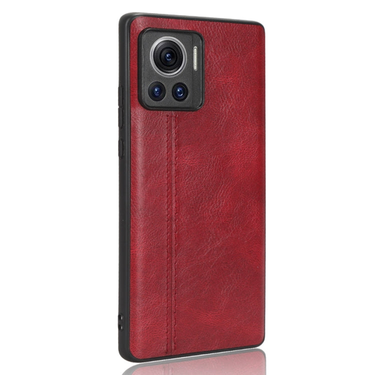 For Motorola Edge 30 Ultra / Moto X30 Pro Sewing Cow Pattern Skin PC + PU + TPU Phone Case