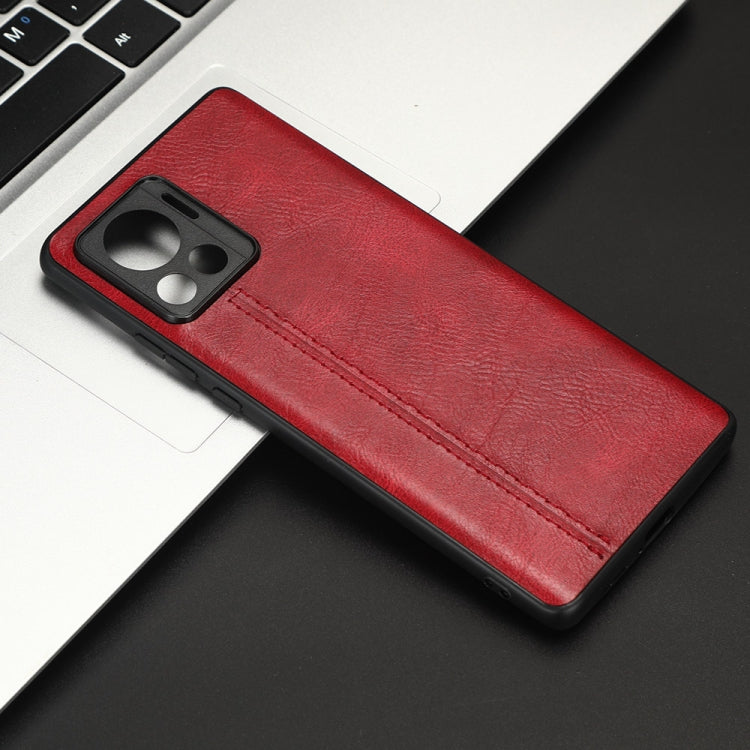 For Motorola Edge 30 Ultra / Moto X30 Pro Sewing Cow Pattern Skin PC + PU + TPU Phone Case