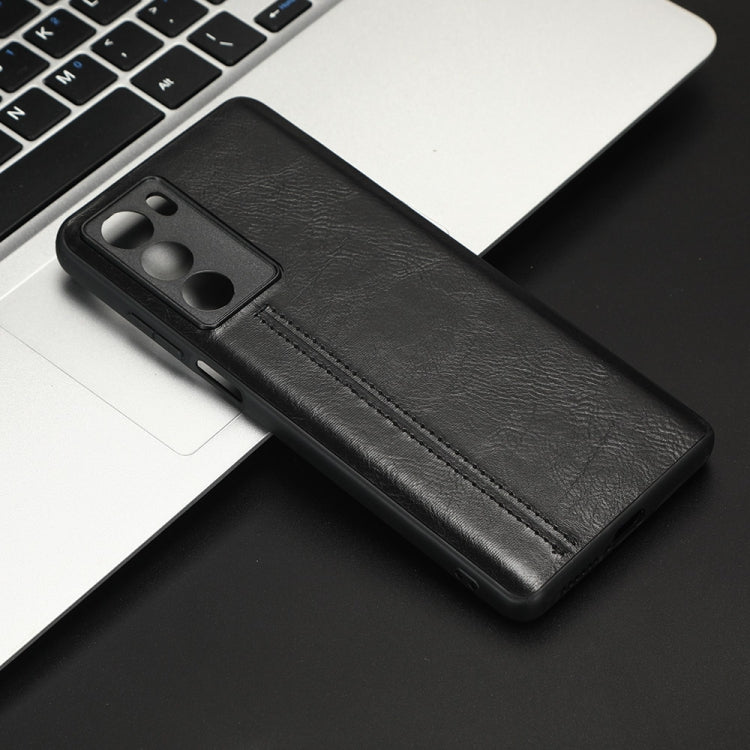 For Motorola Moto G200 5G / Edge S30 Sewing Cow Pattern Skin PC + PU + TPU Phone Case