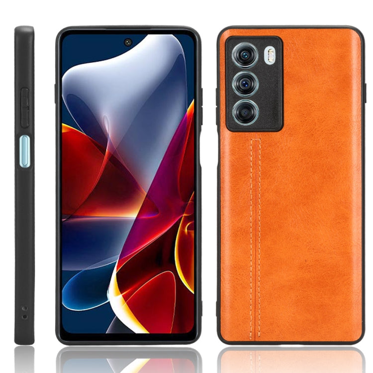 For Motorola Moto G200 5G / Edge S30 Sewing Cow Pattern Skin PC + PU + TPU Phone Case