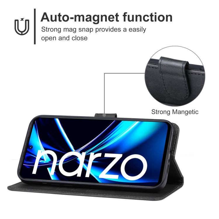 For Realme narzo N55 Leather Phone Case