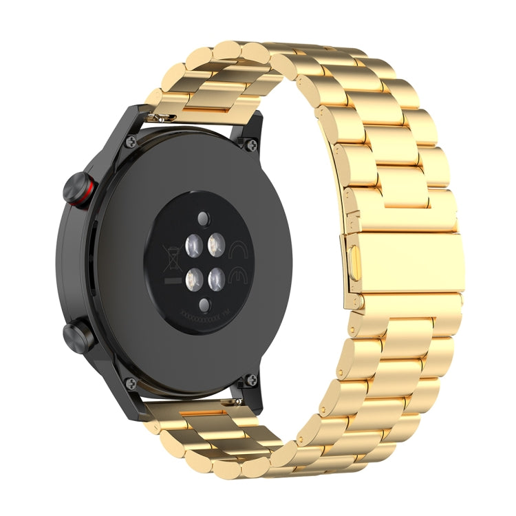 For Honor Watch GS 3i 22mm Three Bead Stainless Steel Metal Watch Band